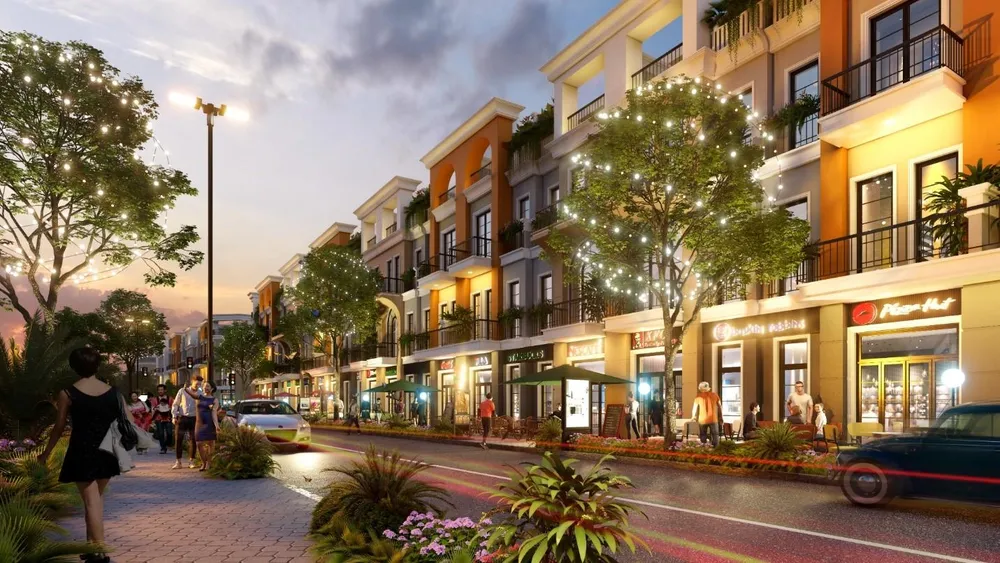 Sài Gòn Town được thiết kế phong cách Địa Trung Hải kết hợp Tân Cổ Điển – mang dáng dấp sang trọng của những tòa biệt thự kiểu Pháp. Ảnh 3D dự án. Nguồn Thắng Lợi Land