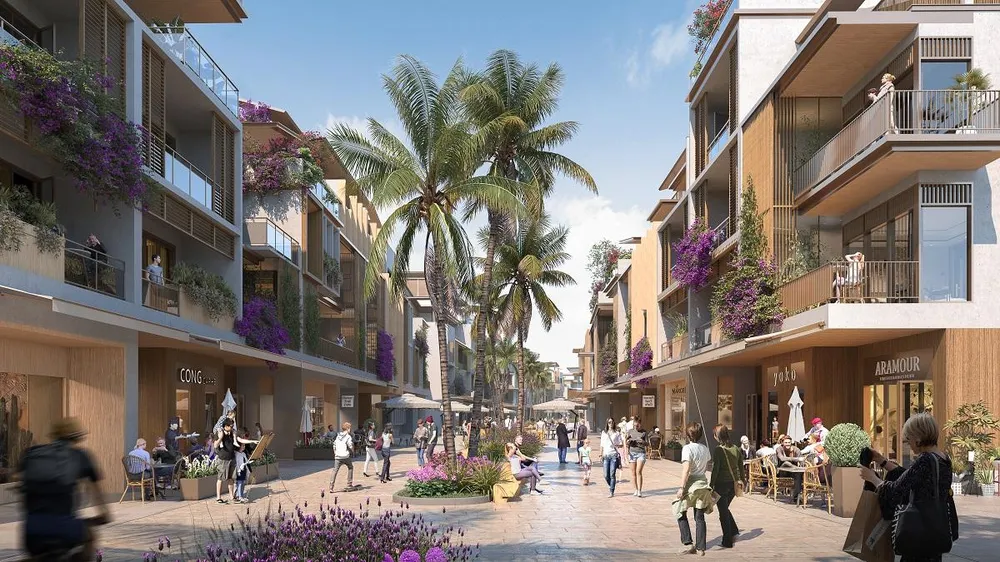 Nhà phố thương mại tại Paradise Walk. Ảnh phối cảnh minh họa Nhà phố thương mại tại Paradise Walk. Ảnh phối cảnh minh họa