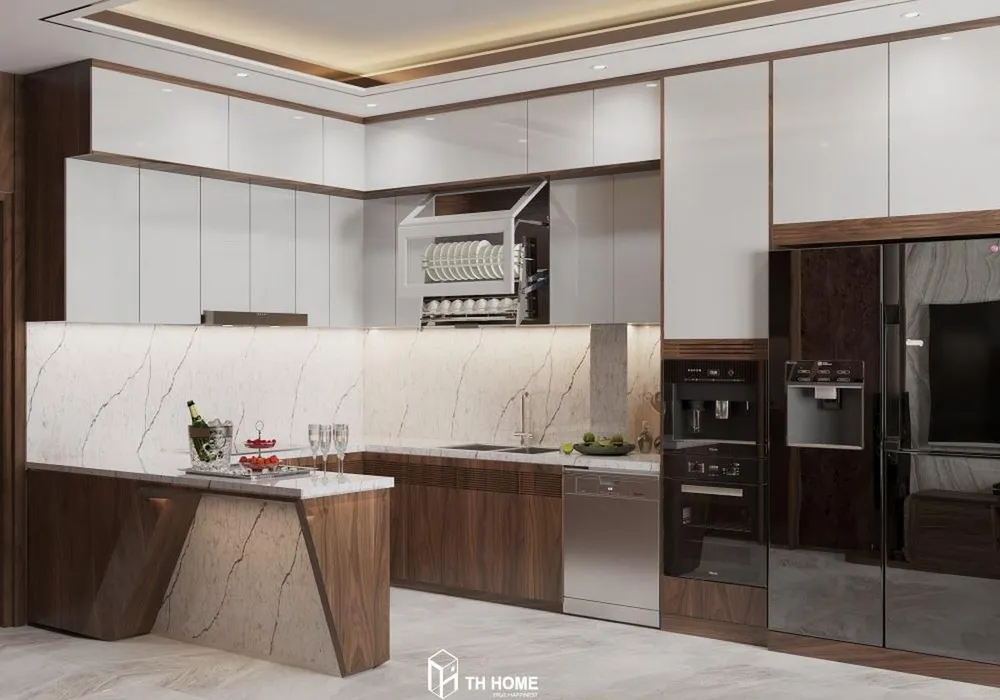 Nội thất nhà bếp hiện đại, tiện nghi và thoáng đẹp