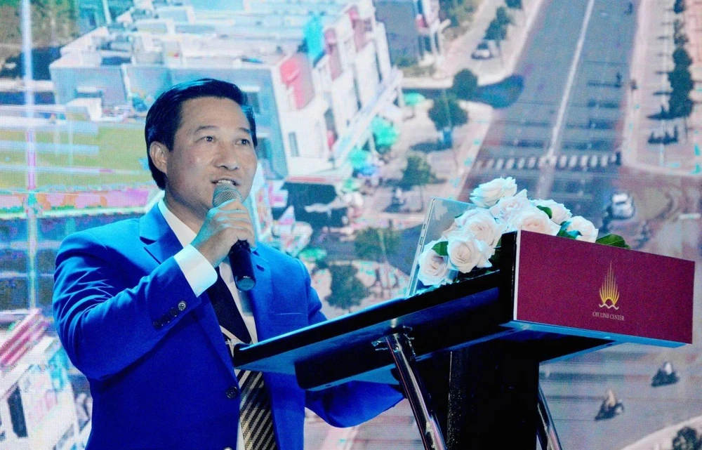 Ông Lê Đình Thắng – Chủ tịch HĐQT DIC Holdings chia sẻ tiêu chuẩn chất lượng của dự án Chí Linh Center. Ảnh: Chí Linh Center