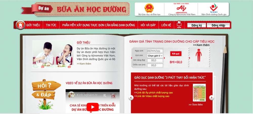 Dự án Bữa ăn học đường thể hiện những nỗ lực của Ajinomoto trong việc cải thiện dinh dưỡng vì tầm vóc Việt.