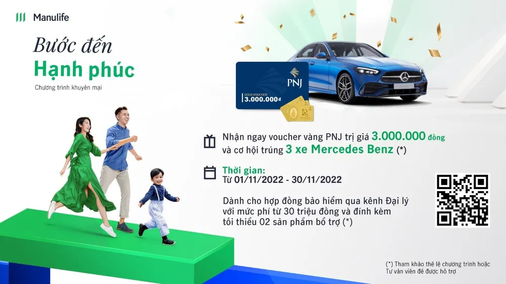 Manulife Việt Nam tiếp tục tri ân khách hàng với chương trình “Bước đến Hạnh phúc”