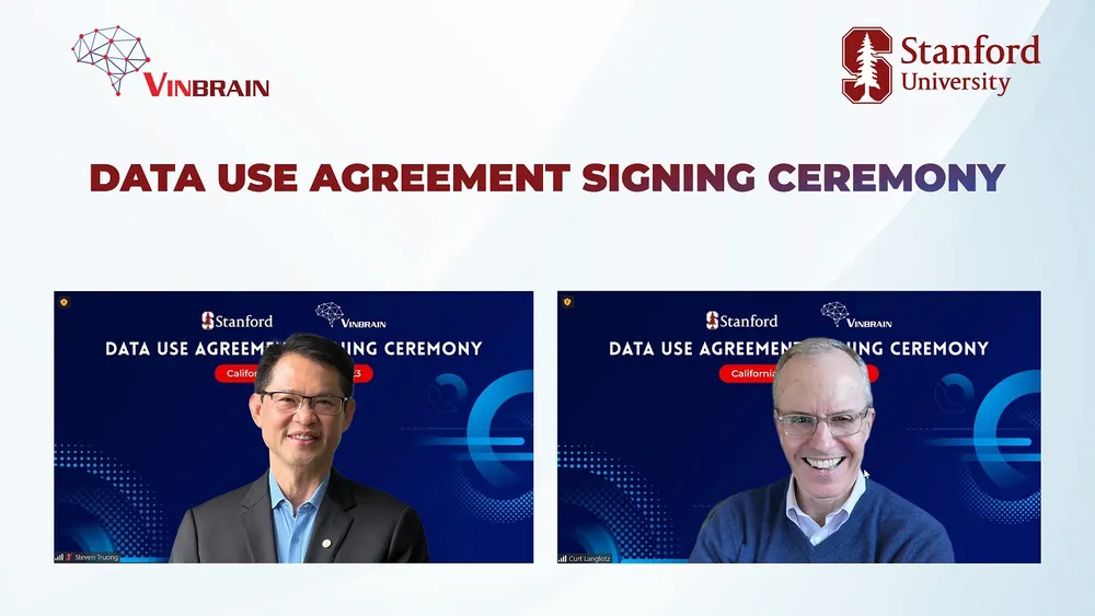Sau Microsoft, VinBrain tiếp tục ký kết Thỏa thuận hợp tác sử dụng Dữ liệu với ĐH Stanford (Mỹ) nhằm phát triển nền tảng ứng dụng AI trong y tế Sau Microsoft, VinBrain tiếp tục ký kết Thỏa thuận hợp tác sử dụng Dữ liệu với ĐH Stanford (Mỹ) nhằm phát triển nền tảng ứng dụng AI trong y tế