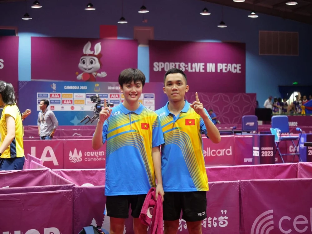 Mai Ngọc và Anh Hoàng là hai vận động viên tài năng của CLB bóng bàn Hà Nội T&amp;T.