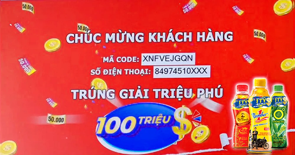Mã số dự thưởng may mắn trúng 100 triệu đồng được xác định là của anh Phạm Duy Khôi.