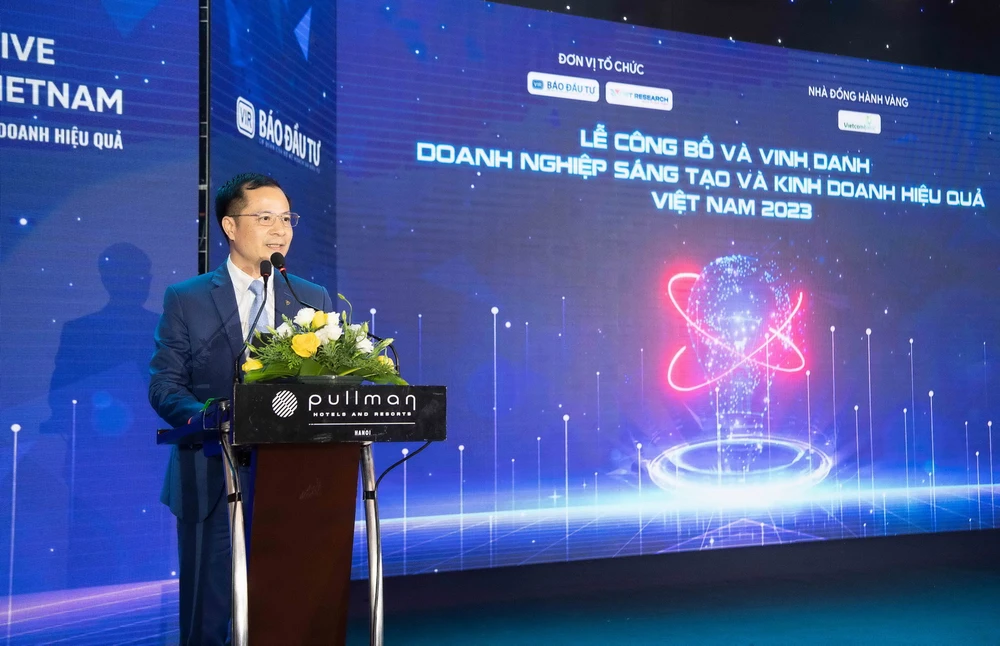Ông Lê Hoàng Tùng - Kế toán trưởng Vietcombank chia sẻ về hoạt động đổi mới sáng tạo của Vietcombank.