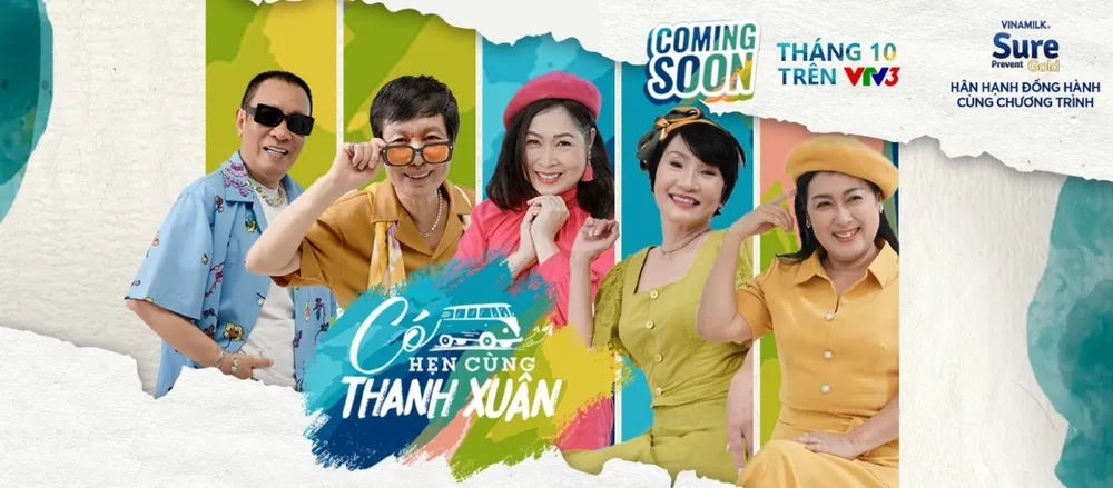 Phát sóng định kỳ lúc 21 giờ 15, Chủ nhật hàng tuần trên sóng VTV3 từ ngày 22-10, “Có hẹn cùng thanh xuân” hứa hẹn là chương trình truyền hình thực tế “ăn khách” với sự tham gia của dàn diễn viên, nhà báo gạo cội. Vinamilk-2.jpg