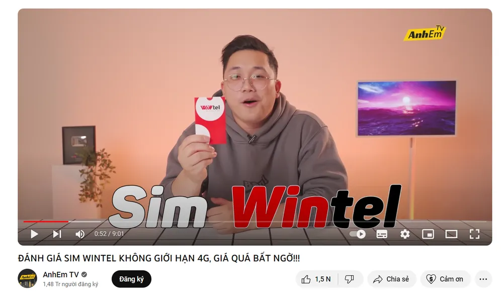 Kênh Youtube công nghệ AnhEmTV đánh giá về SIM và gói cước Wintel Wintel-1.png