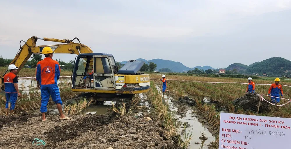 EVNNPT triển khai thi công dự án đường dây 500 kV NMĐ Nam Định I – Thanh Hóa. EVNNPT-1.jpg