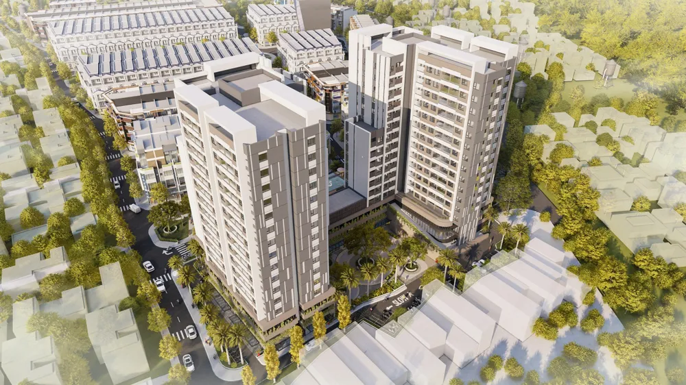Phối cảnh dự án. Dự án Nhà ở xã hội MK Central City: Không gian sống 3 trong 1