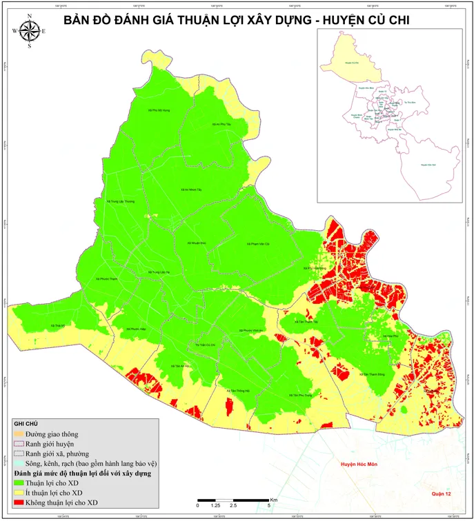 Trong bối cảnh biến đổi khí hậu như hiện tại, quá trình đô thị hóa không thể không gắn với việc phát triển hạ tầng xanh. Củ Chi có nhiều cơ hội để thực hiện sứ mệnh này, một phần là quỹ đất nông nghiệp còn nhiều, chưa bị phân mảnh; phần nữa là do mật độ dân số còn thấp, dễ kiểm soát và phát triển hạ tầng đồng bộ. Ngoài ra, TPHCM có địa hình thấp dần từ hướng Bắc – Tây Bắc xuống hướng Nam – Đông Nam – Tây Nam nên nếu huyện Củ Chi không giữ lại bề mặt thấm theo tỷ lệ phù hợp, vùng nội thành có thể hứng chịu các nguy cơ ngập lụt, sụt lún.