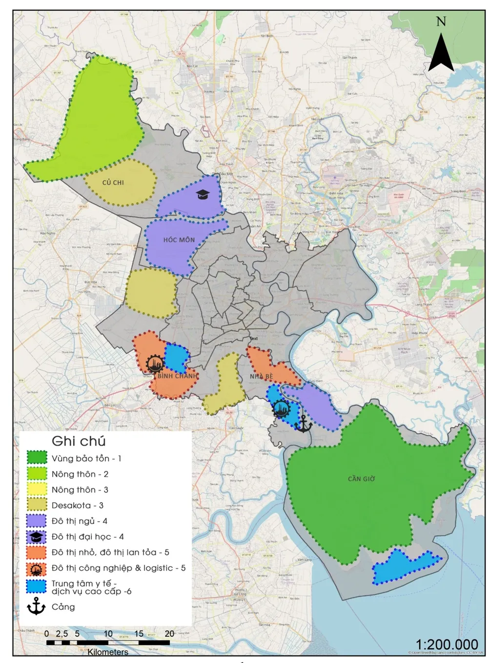 Đề xuất định hướng phát triển hạ tầng đô thị 5 huyện ngoại thành TP.HCM.