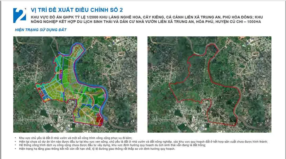 Vị trí thứ 2 cũng ở huyện Củ Chi với quy mô 1.000 ha.