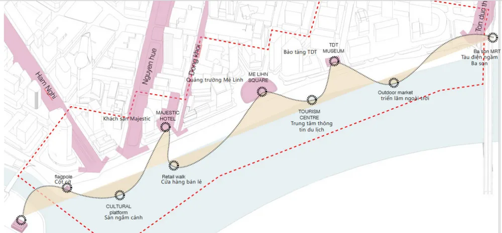 Quy hoạch bờ sông Sài Gòn phía trung tâm TP có đầy đủ các dịch vụ, tiện ích.