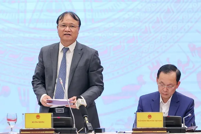 Thứ trưởng Bộ Công thương trả lời câu hỏi của phóng viên. Ảnh: VGP