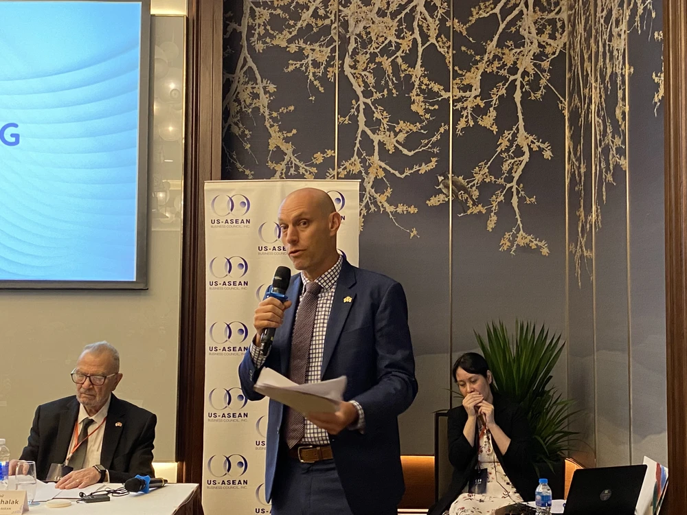 Đại diện Công ty Meta (công ty mẹ của Facebook) đánh giá Việt Nam là một nền kinh tế thực sự chuyển đổi. ẢNH: MINH TRÚC Đại diện Công ty Meta (công ty mẹ của Facebook) đánh giá Việt Nam là một nền kinh tế thực sự chuyển đổi. ẢNH: MINH TRÚC