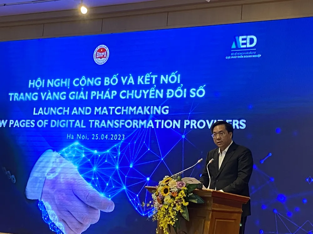 Thứ trưởng Bộ Kế hoạch và Đầu tư Trần Duy Đông cho biết, từ năm 2023, sẽ tập trung vào hướng dẫn chuyển đổi số chuyên sâu. ẢNH: MINH TRÚC
