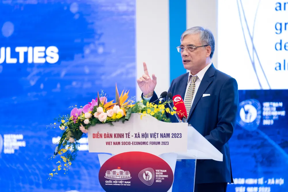 PGS.TS Trần Đình Thiên - Nguyên Viện trưởng Viện Kinh tế Việt Nam. Ảnh: Quochoi.vn tđt.jpg