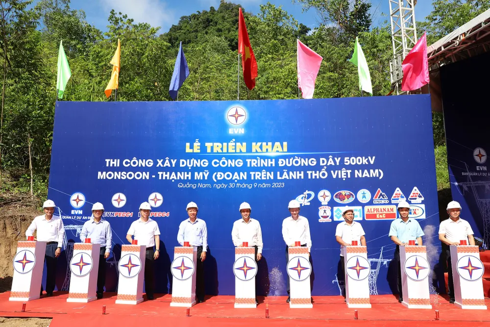 Dự án đường dây 500kV Monsoon - Thạnh Mỹ có vốn đầu tư hơn 1.100 tỉ đồng. Ảnh: EVN Dự án đường dây 500kV Monsoon – Thạnh Mỹ có vốn đầu tư hơn 1.100 tỉ đồng..jpeg