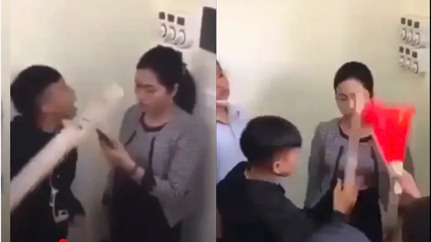 Hình ảnh học sinh nhốt cô giáo ở Tuyên Quang