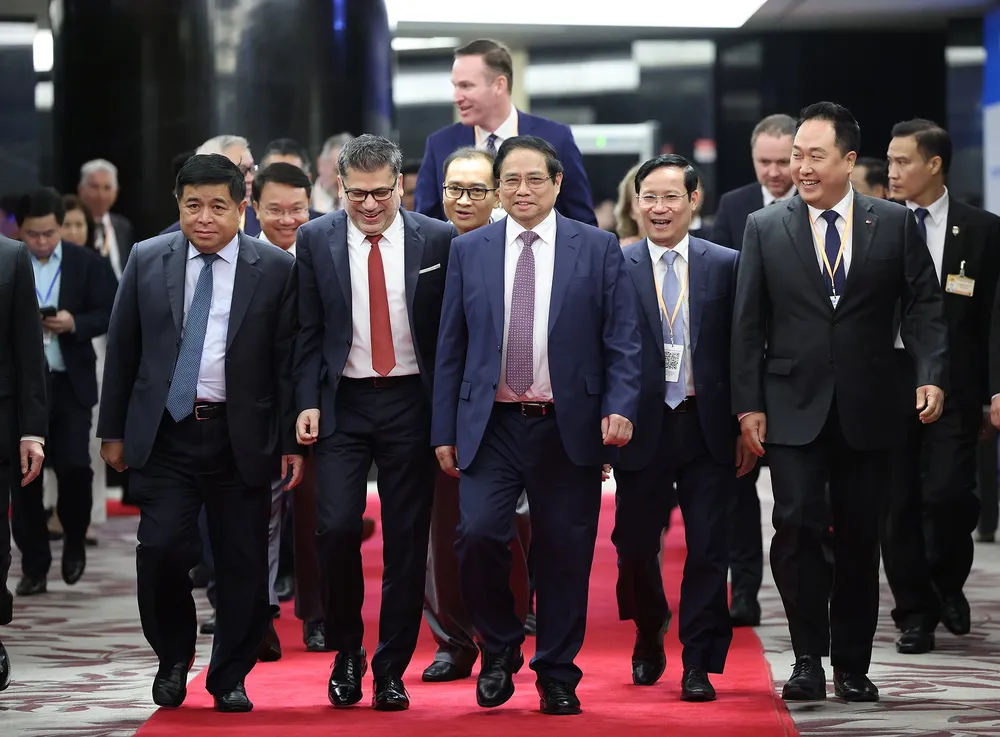 Diễn đàn Doanh nghiệp Việt Nam 2024 có sự tham gia của Thủ tướng Phạm Minh Chính. Ảnh: MPI doanh nghiệp