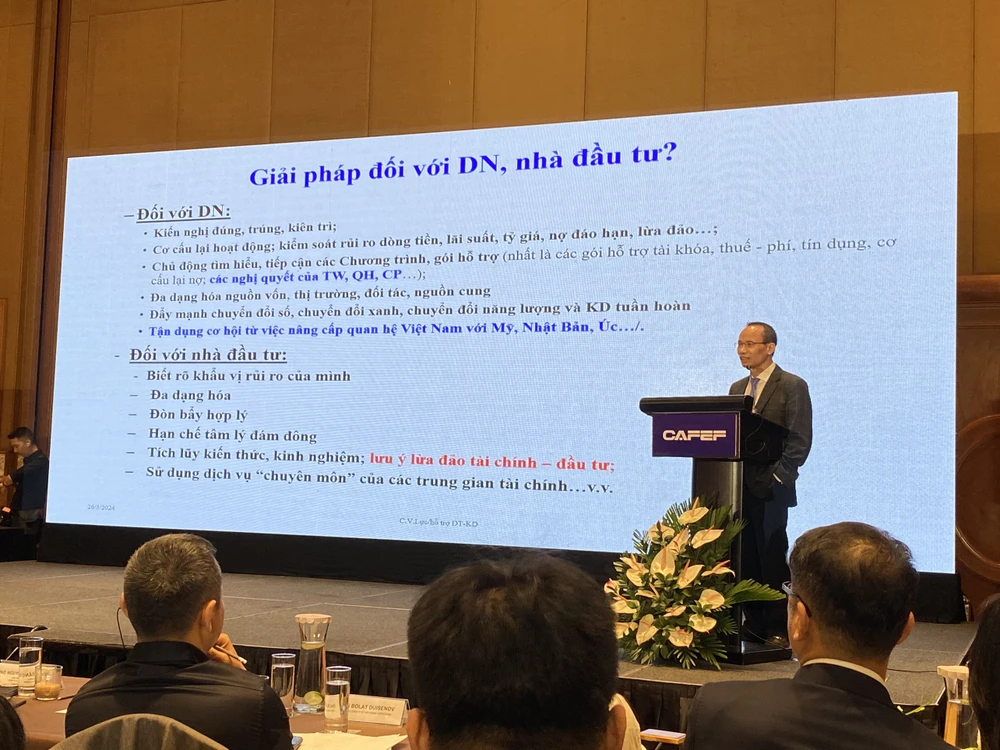 TS Cấn Văn Lực nhận định, thị trường bất động sản đang phục hồi. Nhưng vẫn còn khó khăn về pháp lý. Ảnh: Minh Trúc bất động sản 1.jpeg