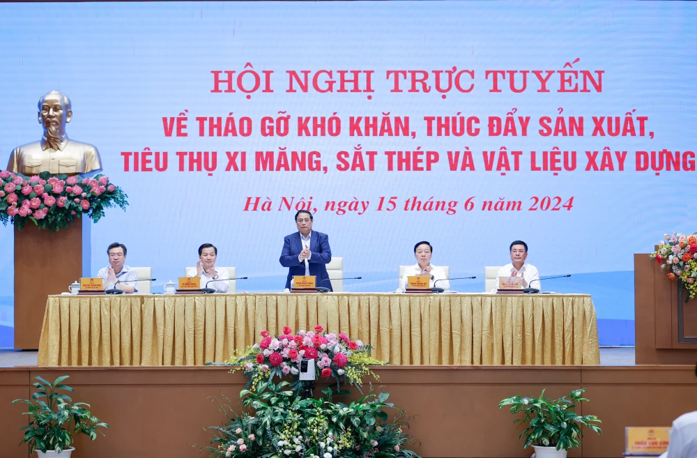Nhiều kiến nghị gỡ khó cho ngành vật liệu xây dựng. Ảnh: VGP/Nhật Bắc Vật liệu xây dựng