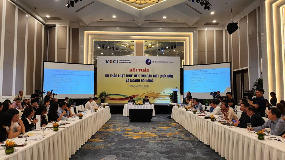 Toàn cảnh hội thảo. Ảnh: MINH TRÚC Luật thuế tiêu thụ đặc biệt .jpeg