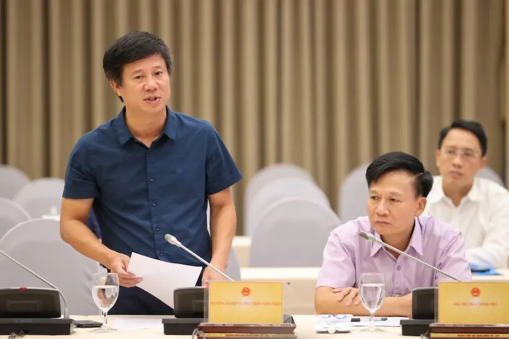 Ông Phạm Đức Luận, Cục trưởng Cục Quản lý đê điều và phòng, chống thiên tai (Bộ NN&PTNT) đã thông tin mới về tình hình cơn bão số 3. Ảnh: VGP Bão số 3 yagi.png