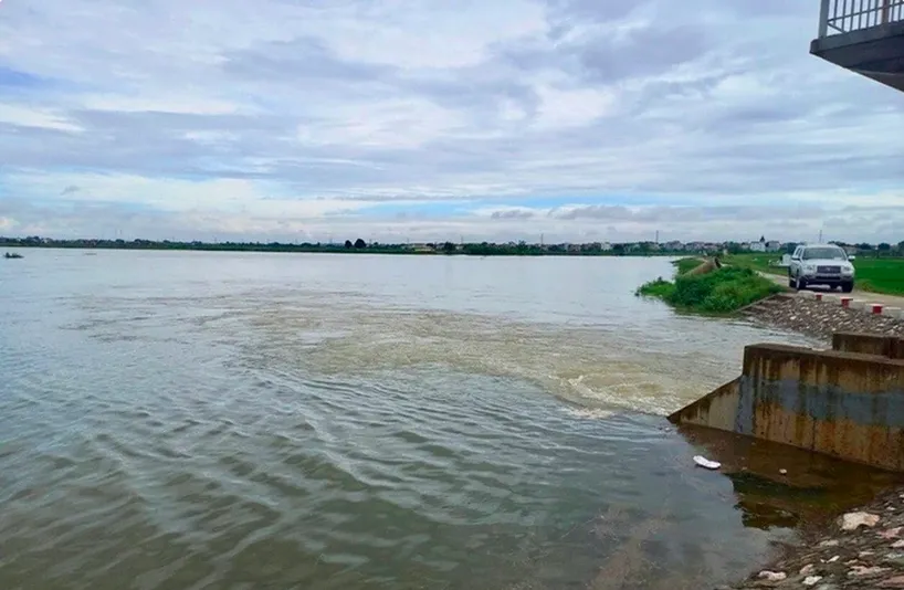 Hà Nội báo động lũ cấp 2 trên sông Bùi tại địa phận các xã ven đê thuộc huyện Chương Mỹ và Mỹ Đức Ảnh: Báo Nông Nghiệp Báo động lũ