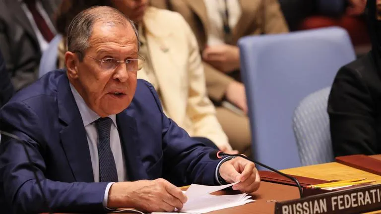 Ngoại trưởng Nga Sergey Lavrov trong cuộc họp HĐBA ngày 22-9. Ảnh: AFP Ngoại trưởng Nga Sergey Lavrov trong cuộc họp HĐBA ngày 22-9. Ảnh: AFP