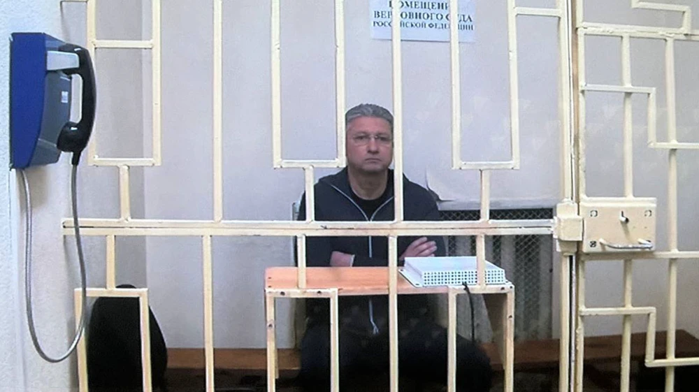 Cựu Thứ trưởng Quốc phòng Nga Timur Ivanov tại tòa án. Ảnh: MOSCOW COURTS chuyen-gi-dang-xay-ra-o-bo-quoc-phong-nga.png