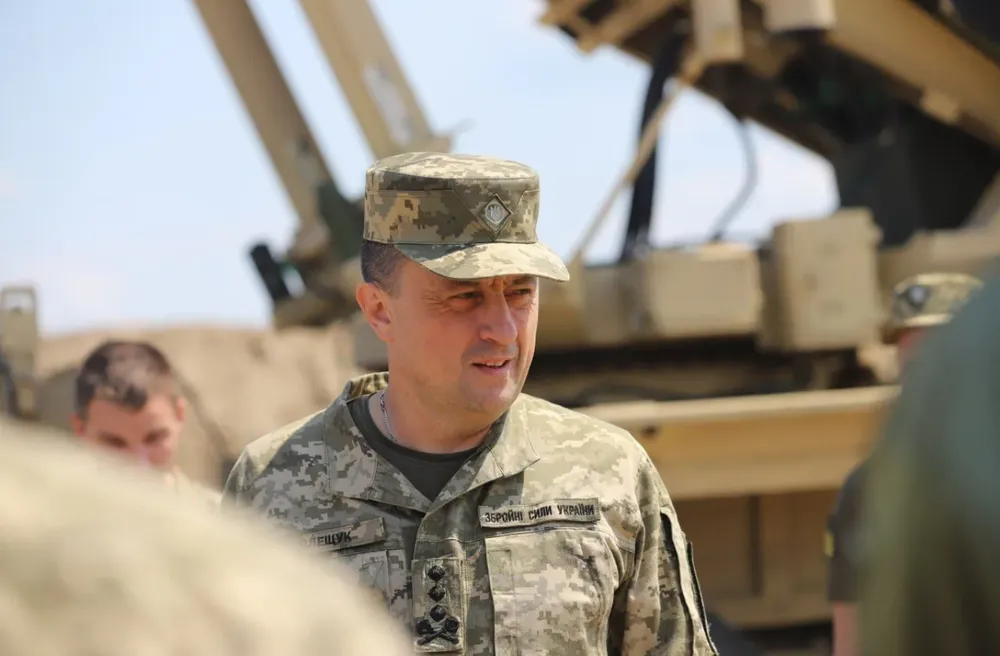 Tư lệnh Không quân Ukraine Mykola Oleshchuk bị sa thải sau vụ chiến đấu cơ F-16 rơi. Ảnh: TELEGRAM tong-thong-ukraine-zelensky-sa-thai-tu-lenh-khong-quan-ukraine.png
