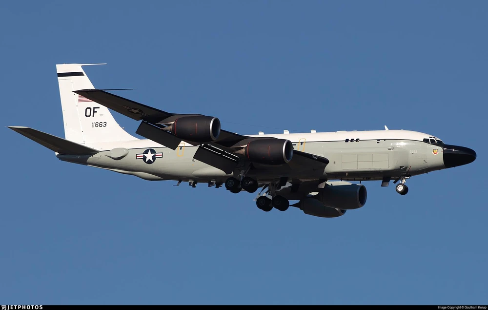 Máy bay do thám RC-135S Cobra Ball của Mỹ. Ảnh: JETPHOTOS