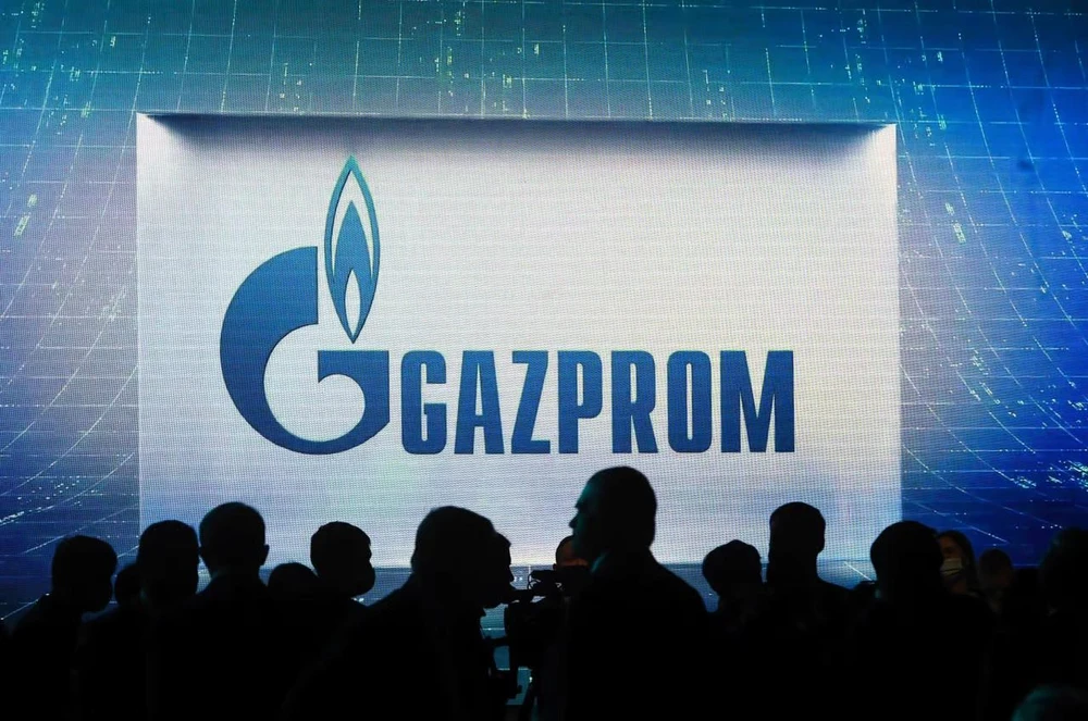 Logo của Gazprom. Ảnh: POLITICO
