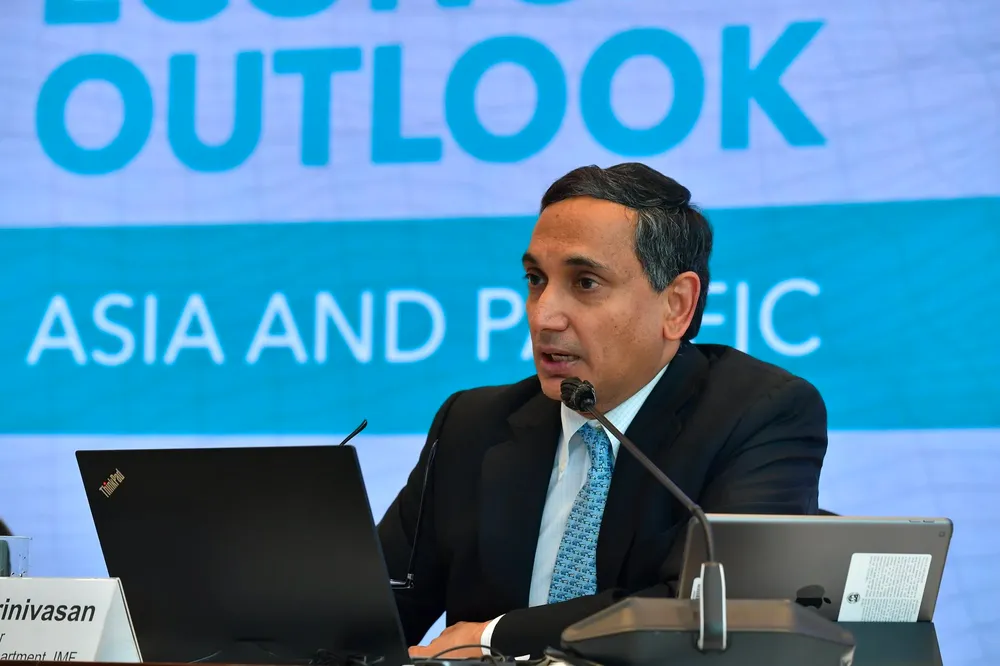 Giám đốc bộ phận châu Á-Thái Bình Dương của Quỹ Tiền tệ Quốc tế - ông Krishna Srinivasan. Ảnh: HANDOUT