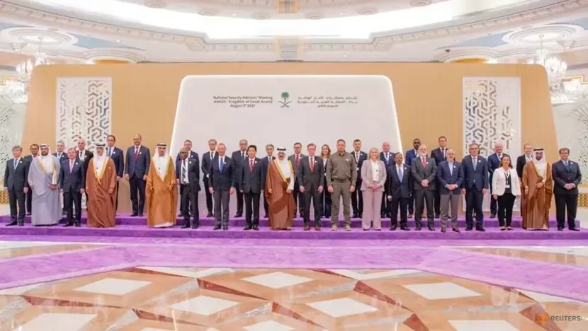 Đại diện từ hơn 40 quốc gia tham gia hội nghị hòa bình Ukraine tại Saudi Arabia trong 2 ngày 5-8 và 6-8 nhằm tìm giải pháp hoà bình Ukraine. Ảnh: REUTERS Đại diện từ hơn 40 quốc gia tham gia hội nghị hòa bình Ukraine tại Saudi Arabia trong 2 ngày 5-8 và 6-8 nhằm tìm giải pháp hoà bình Ukraine. Ảnh: REUTERS