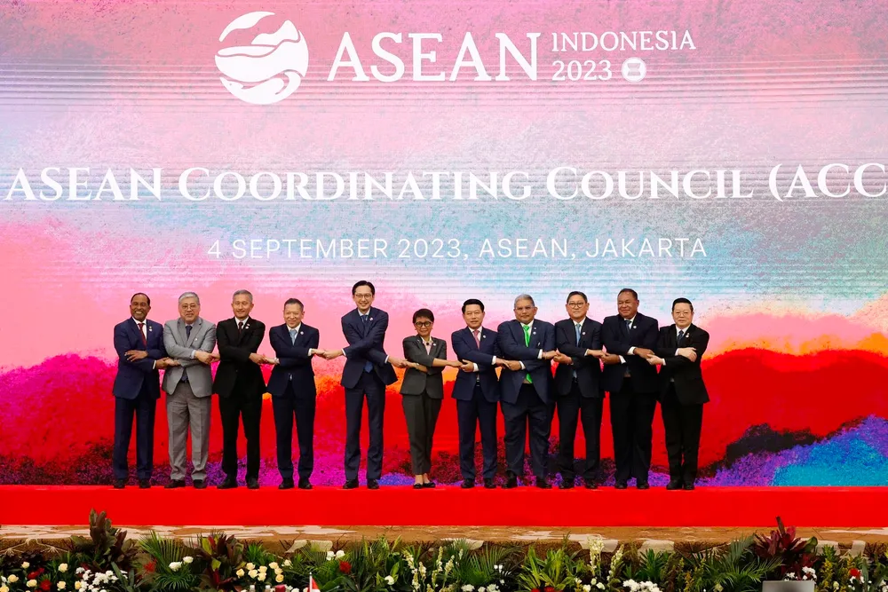 Cuộc họp Hội đồng Điều phối ASEAN (ACC) diễn ra ngày 4-9 trước thềm Hội nghị Cấp cao ASEAN năm nay. Ảnh: REUTERS