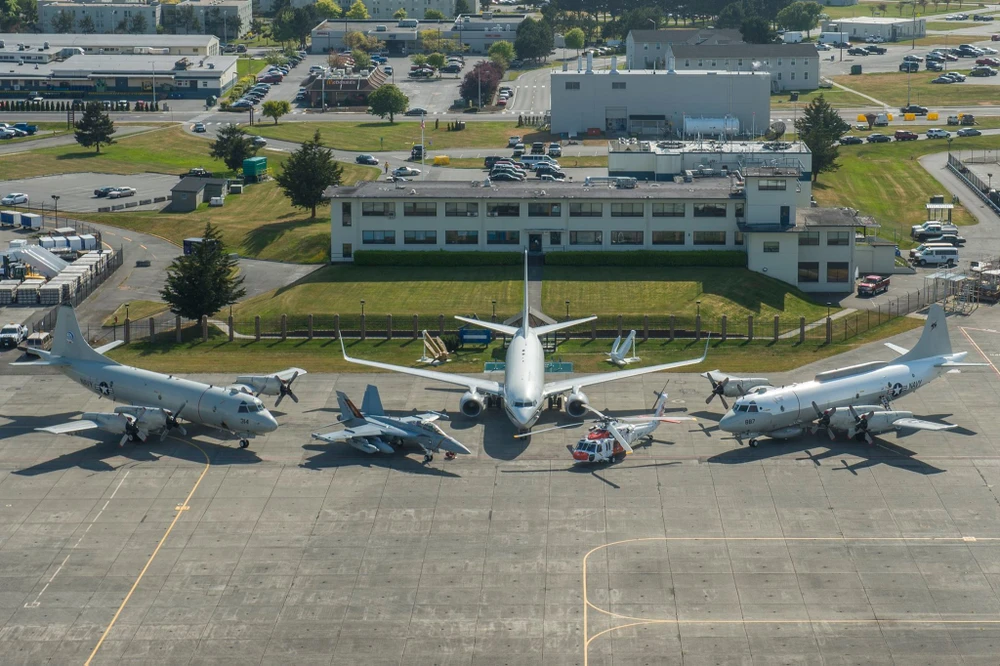 Một góc Trạm Không quân Hải quân Mỹ ở đảo Whidbey, cách TP Seattle (bang Washington) 80,5 km về phía bắc. Ảnh: NAS WHIDBEY ISLAND a.jpeg