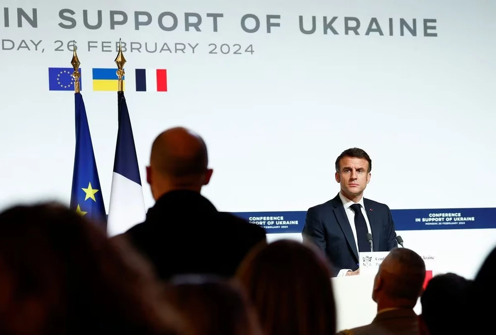 Tổng thống Pháp Emmanuel Macron. Ảnh: REUTERS Chiến sự Nga-Ukraine