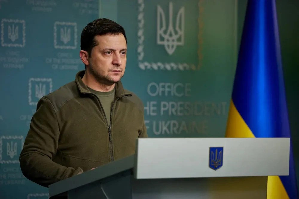 Tổng thống Ukraine Volodymyr Zelensky. Ảnh: REUTERS UKRAINE.jpg
