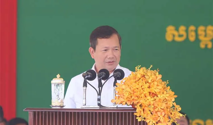 Thủ tướng Campuchia - ông Hun Manet. Ảnh: KHMER TIMES kênh đào Funan Techo, Campuchia, Hun Manet.jpg