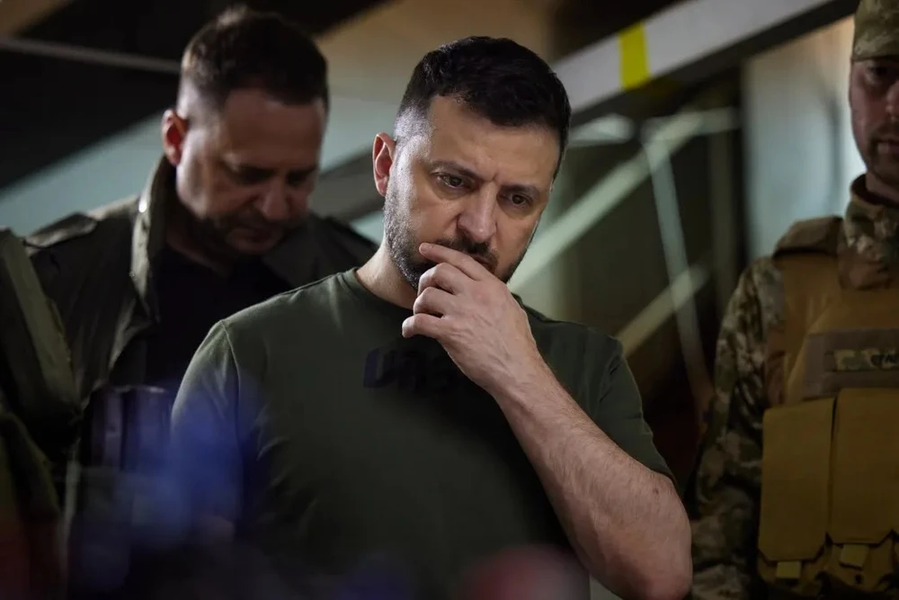 Tổng thống Ukraine Volodymyr Zelensky. Ảnh: GETTY IMAGES ZELENSKY.jpg