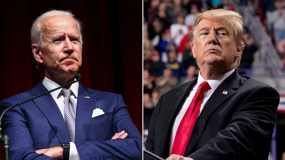 Tổng thống Mỹ Joe Biden (trái) và cựu Tổng thống Mỹ Donald Trump. Ảnh: AP Bầu cử Mỹ