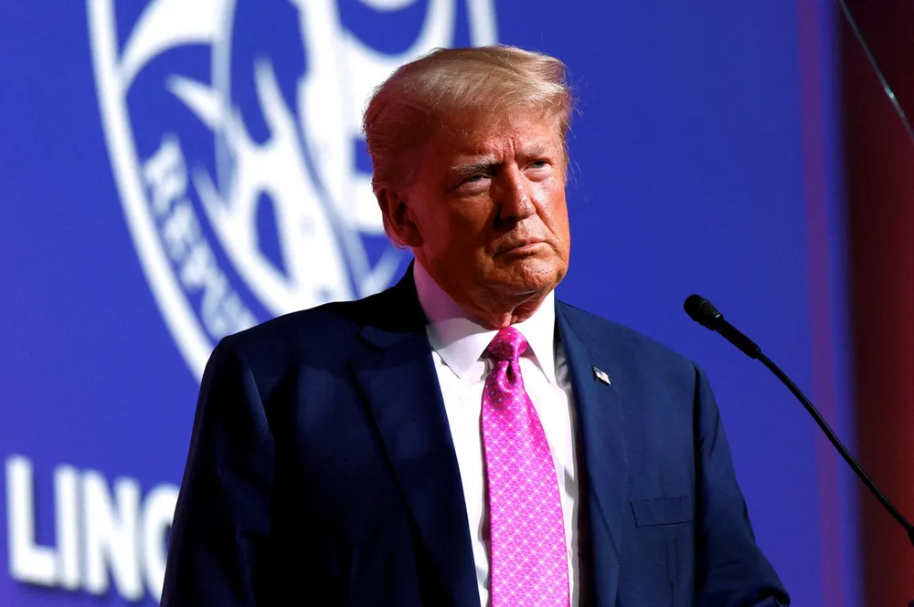 Cựu Tổng thống Mỹ Donald Trump nói về quan hệ với ông Putin, ông Tập Cận Bình, ông Kim Jong-un. Ảnh: REUTERS Ông Trump nói về quan hệ với ông Putin