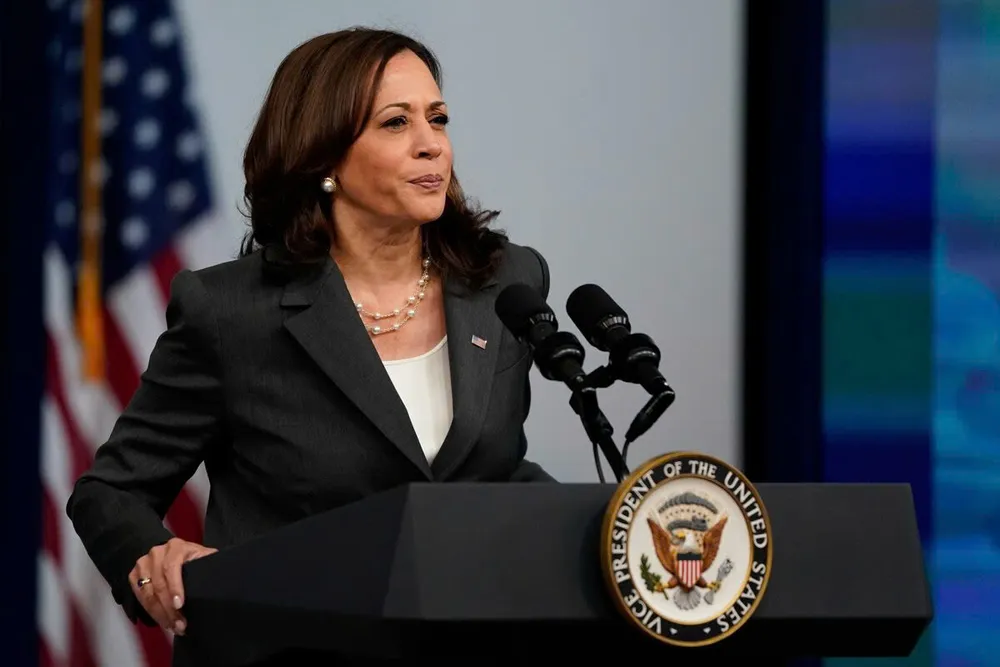 Phó Tổng thống Mỹ Kamala Harris. Ảnh: REUTERS Phiên tranh luận tổng thống