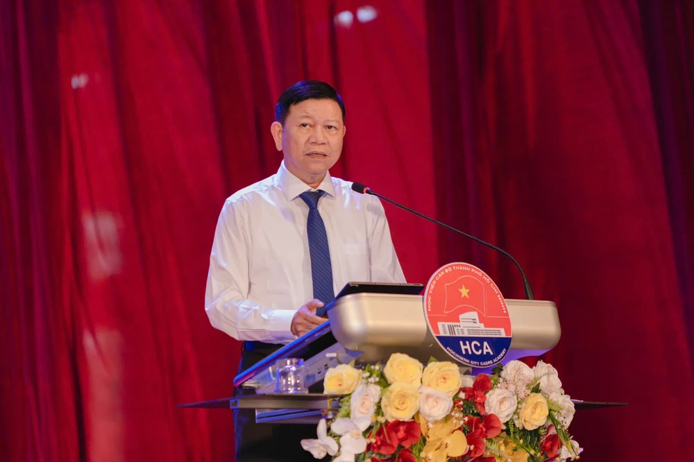 Ông Nguyễn Tăng Minh, Phó Giám đốc Sở Y tế TP.HCM phát biểu tại chương trình. công tác xã hội 9.jpg