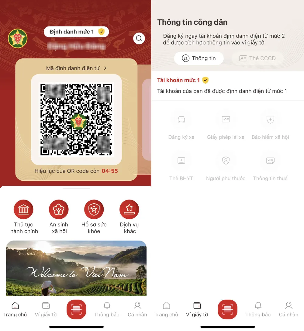 Tài khoản định danh điện tử ở mức độ 1 chỉ hiện thị các thông tin cá nhân cơ bản, người dân nên đến công an phường để đăng ký mức độ 2 để sử dụng đầy đủ tính năng. Ảnh: ĐẶNG LÊ Tài khoản định danh điện tử ở mức độ 1 chỉ hiện thị các thông tin cá nhân cơ bản, người dân nên đến công an phường để đăng ký mức độ 2 để sử dụng đầy đủ tính năng. Ảnh: ĐẶNG LÊ