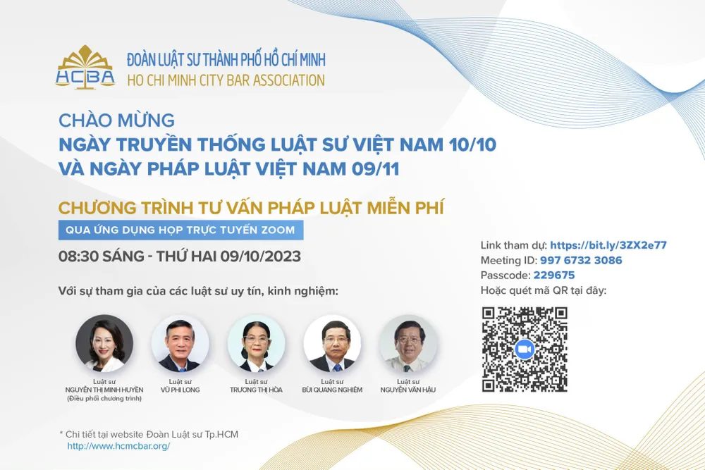 Người dân có thể tham gia qua nền tảng zoom để được các luật sư có nhiều kinh nghiệm giải đáp pháp luật. Ảnh: HCMB IMG_0630.jpeg