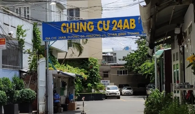 Chung cư 24AB nơi nguyên đơn sinh sống. Ảnh: ĐL chung cư 24ab